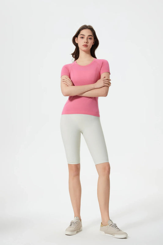 Fitness High Waist Butt Lifting Shorts-Eiweiß