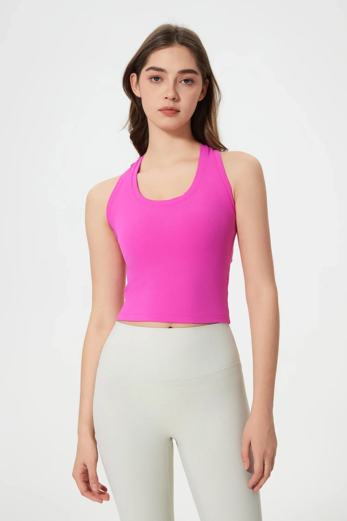 Power Medium Impact Bra Tank-Pink