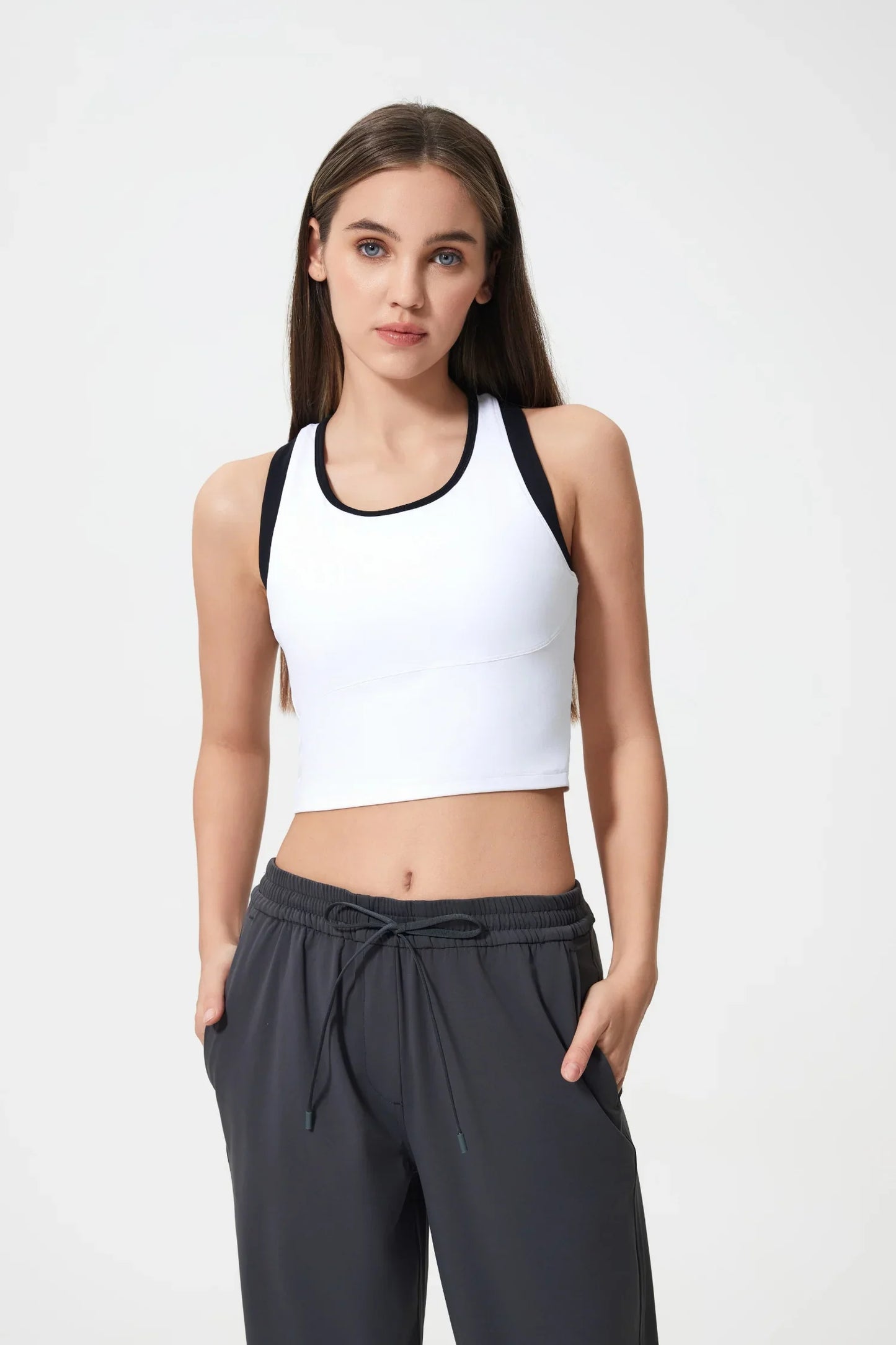 Débardeur de sport sans coutures - Blanc
