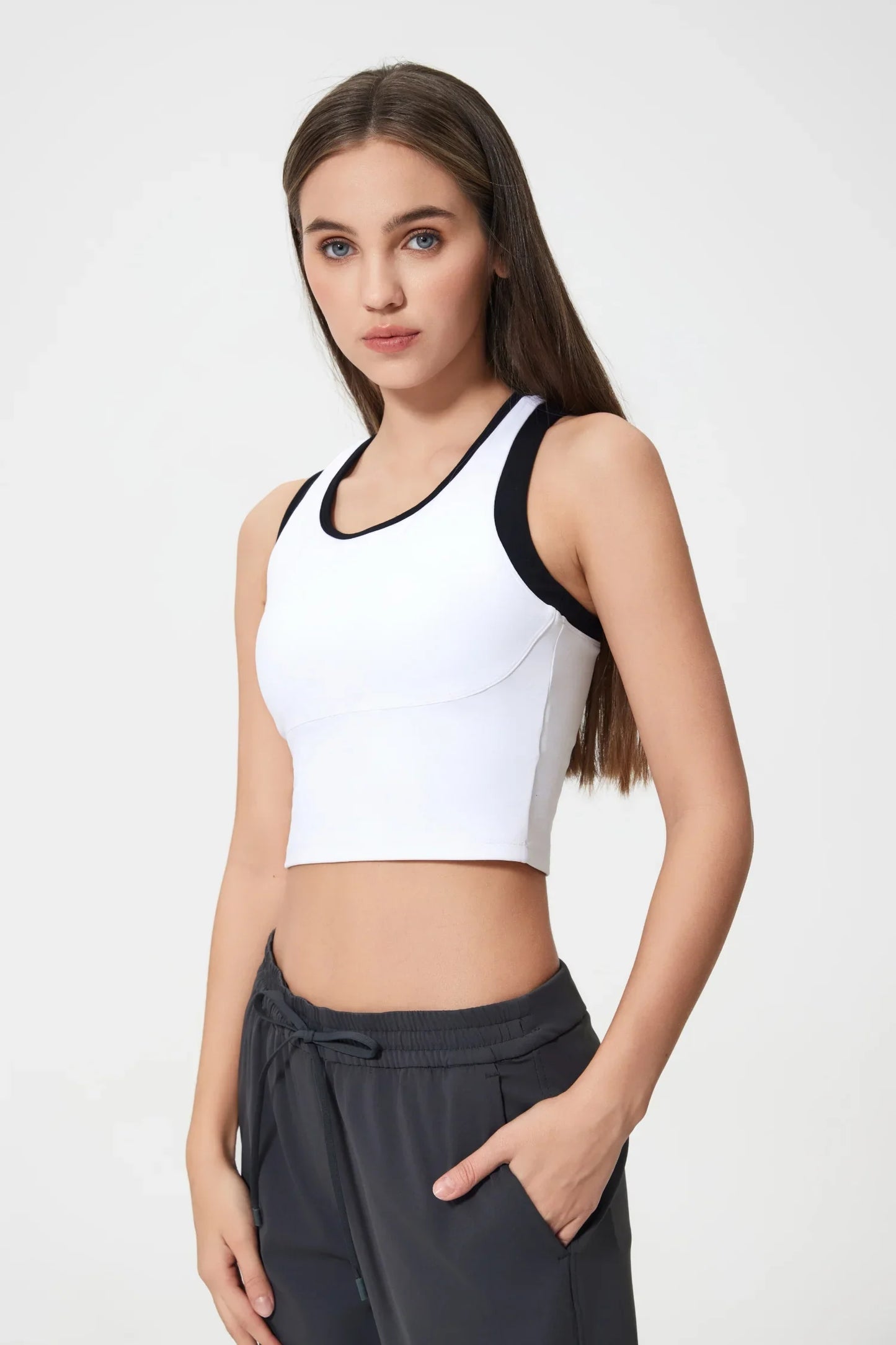 Débardeur de sport sans coutures - Blanc