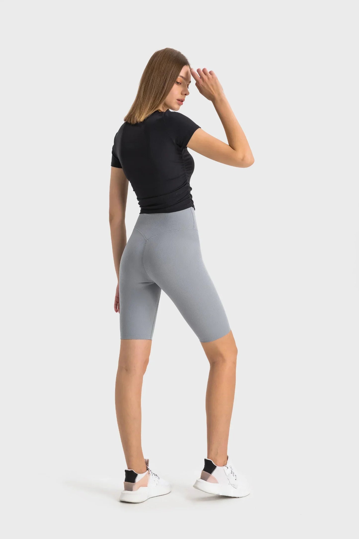 Kurze Sport-Kurzarmshirts - Schwarz