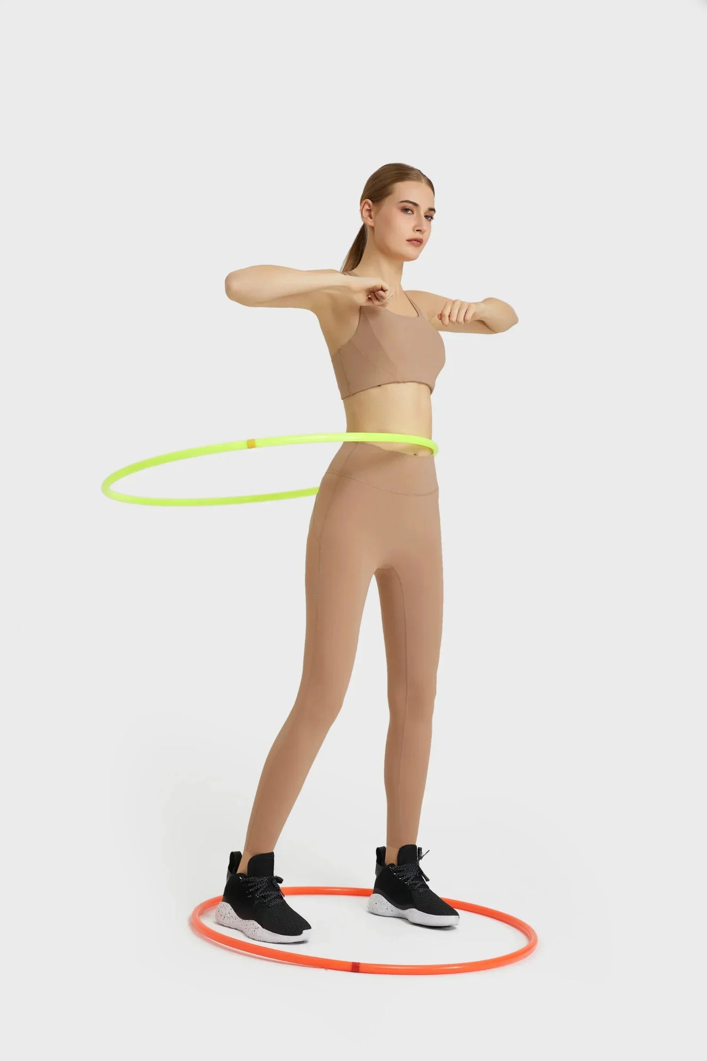 Leggings de sport pour entraînement de yoga toute la journée - Rose marron