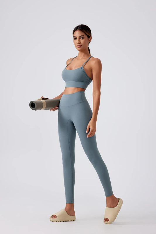 Soutien-gorge de yoga Endurance - Gris-bleu