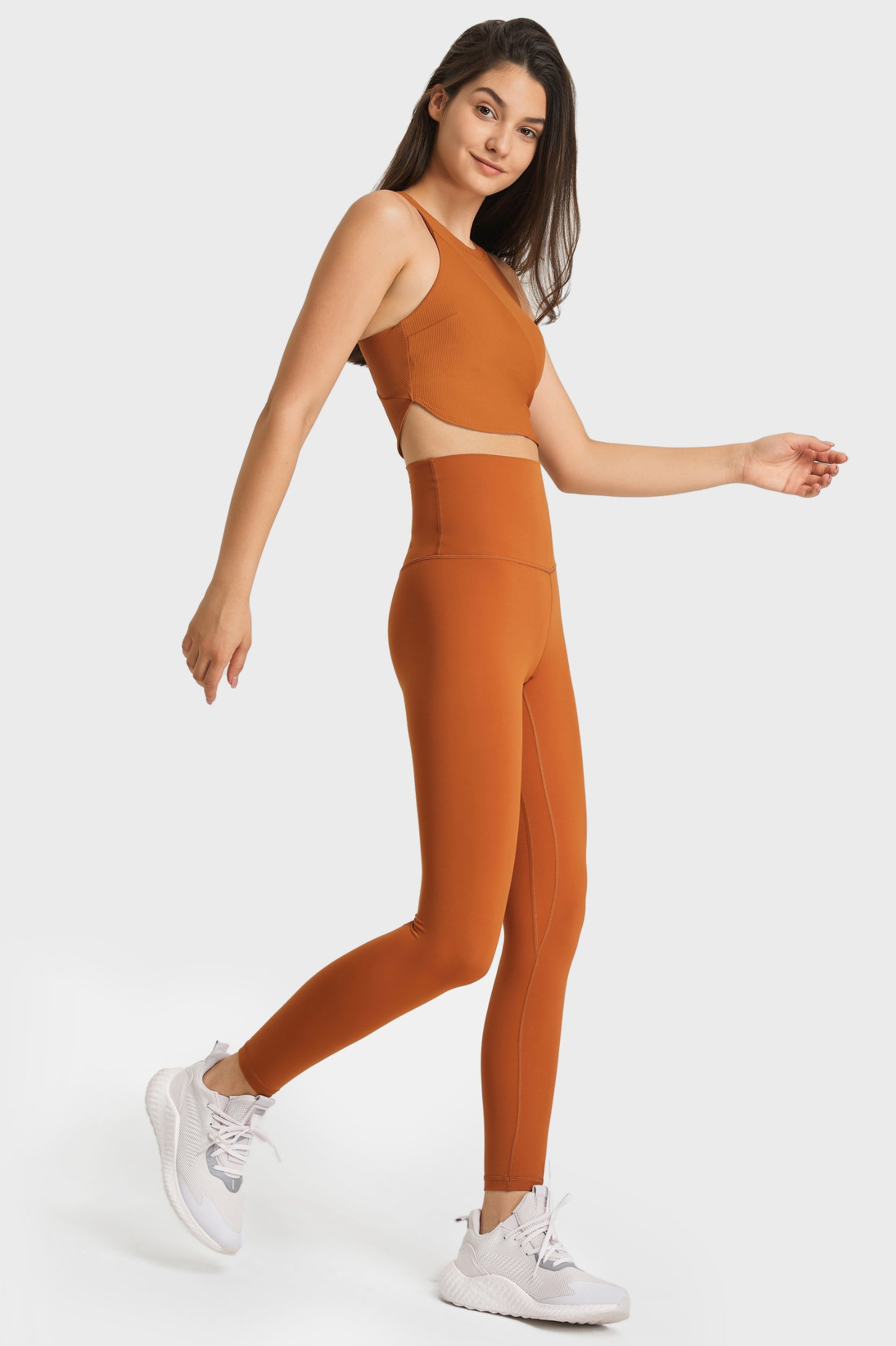 Leggings de yoga ultra doux - Orange marron