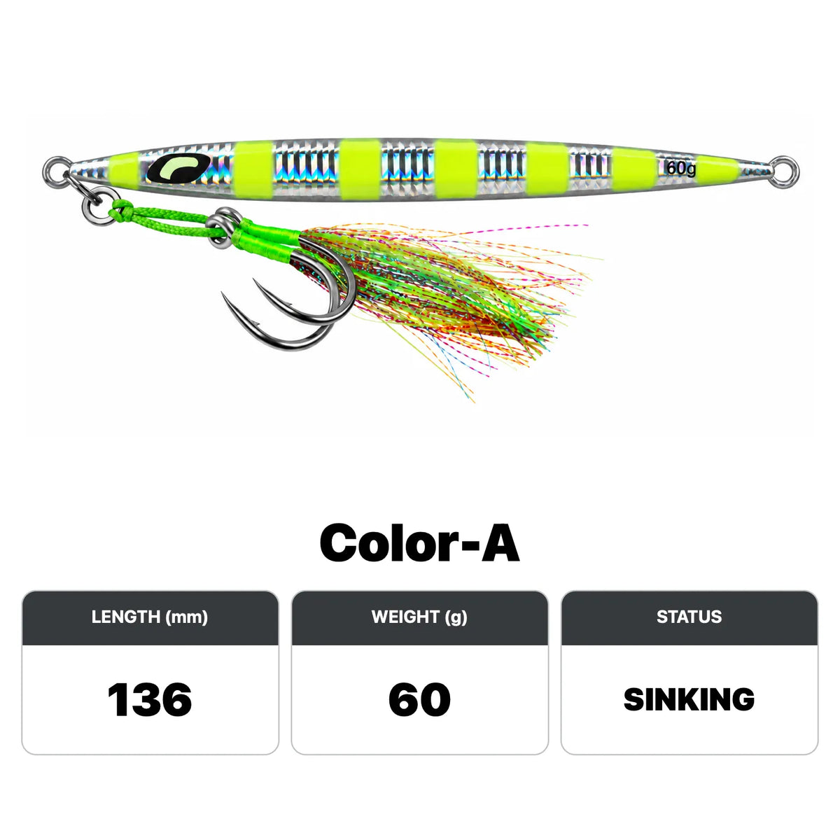 ABYSSAL 136 Boat Jig 5-3:8" - 2-1:8oz-info-1