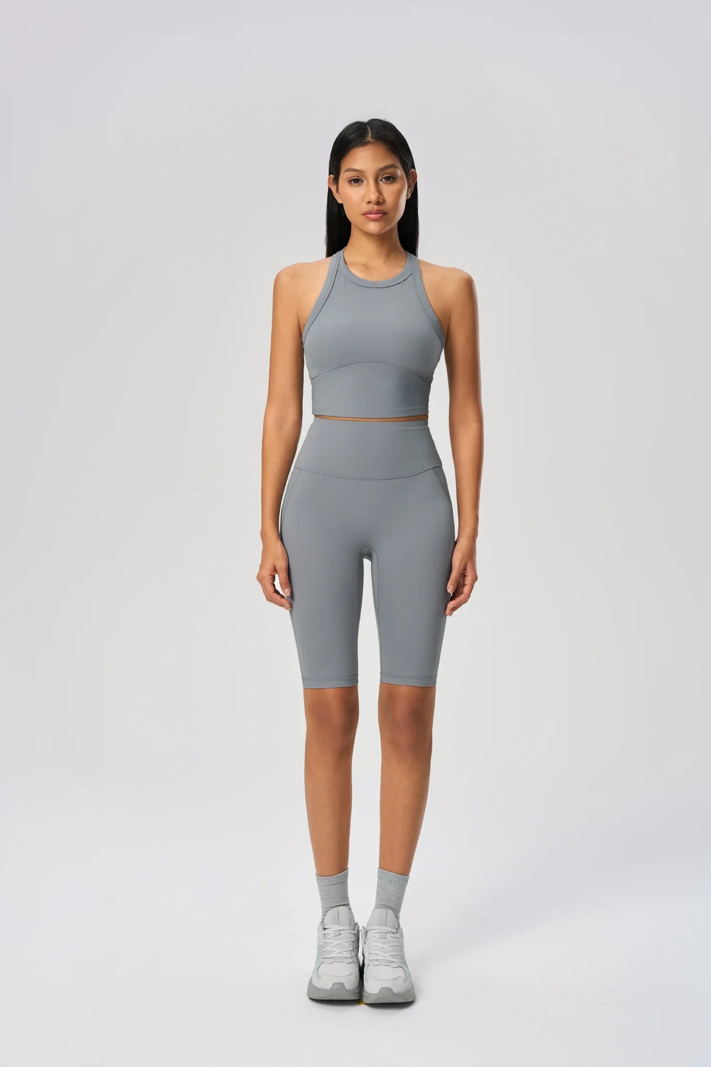 Short de sport élastique pour le levage des hanches - Gris foncé