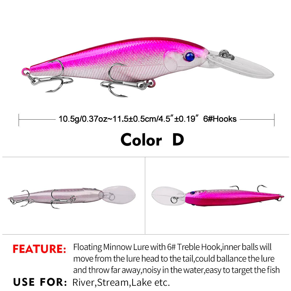 FALCON 115 Floating Minnow 4-1/2" - 3/8oz