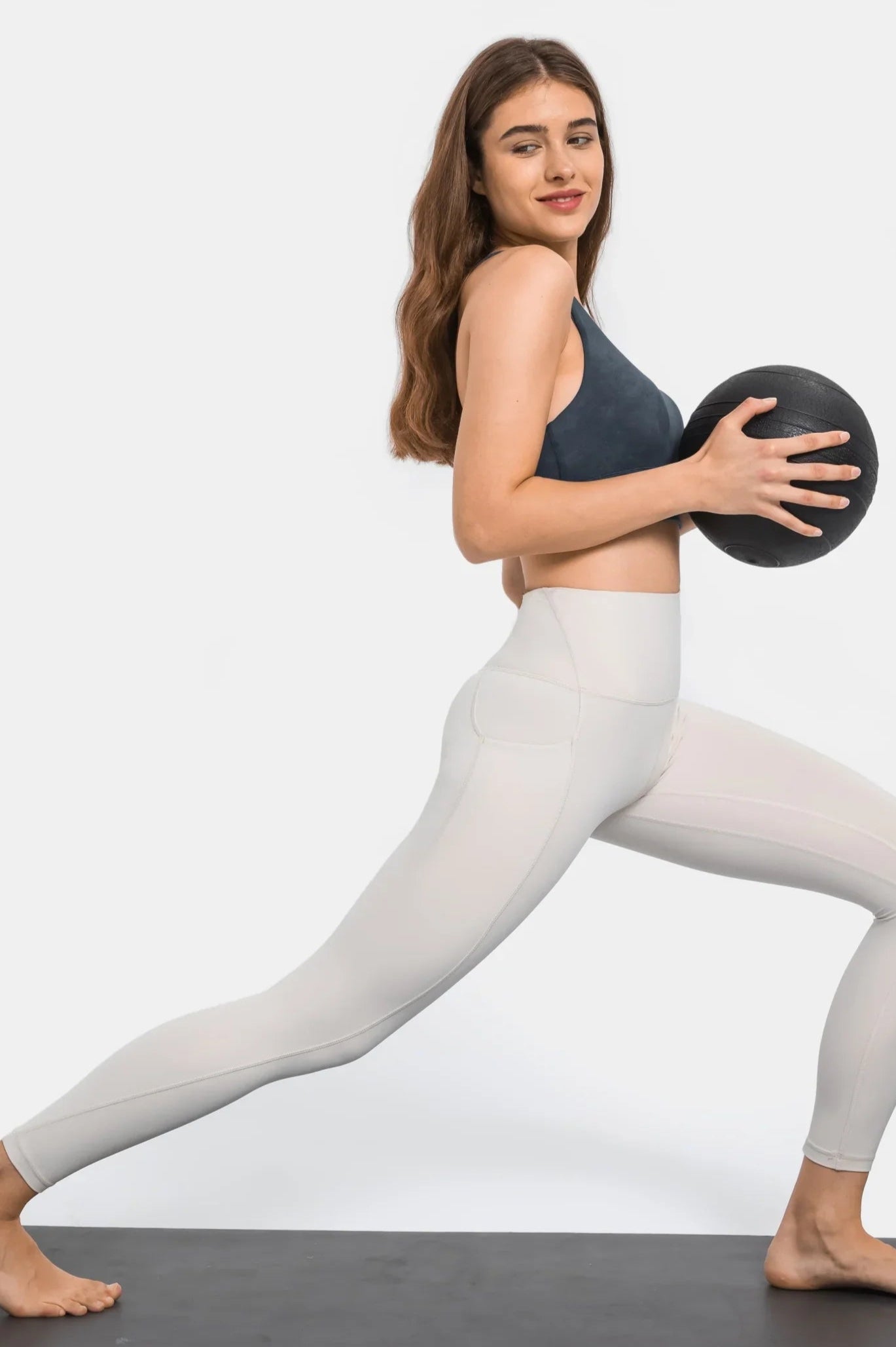 Legging d'entraînement taille haute - Blanc d'œuf
