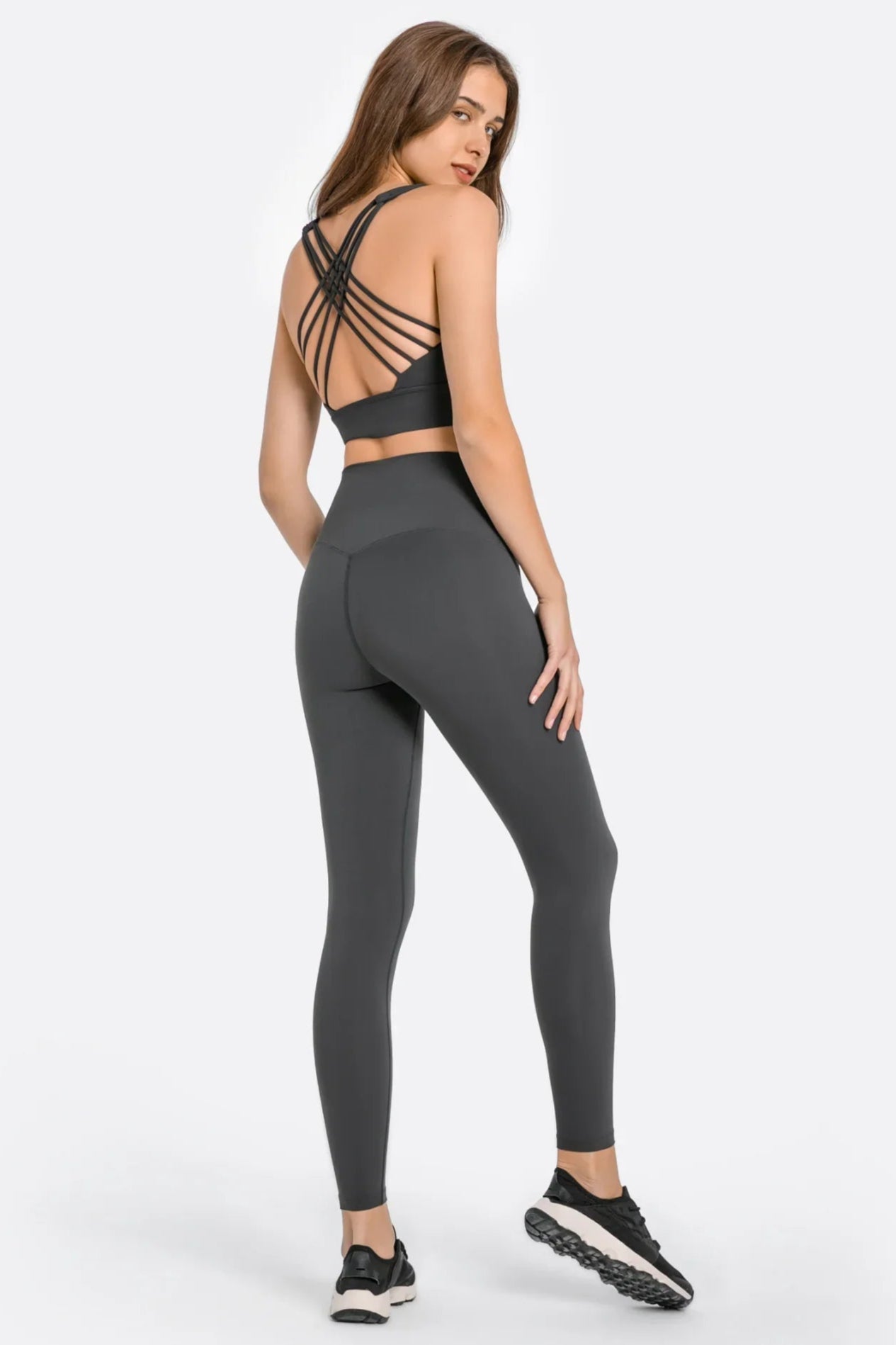 All Day Power Yoga Training Leggings-Dunkelgrau