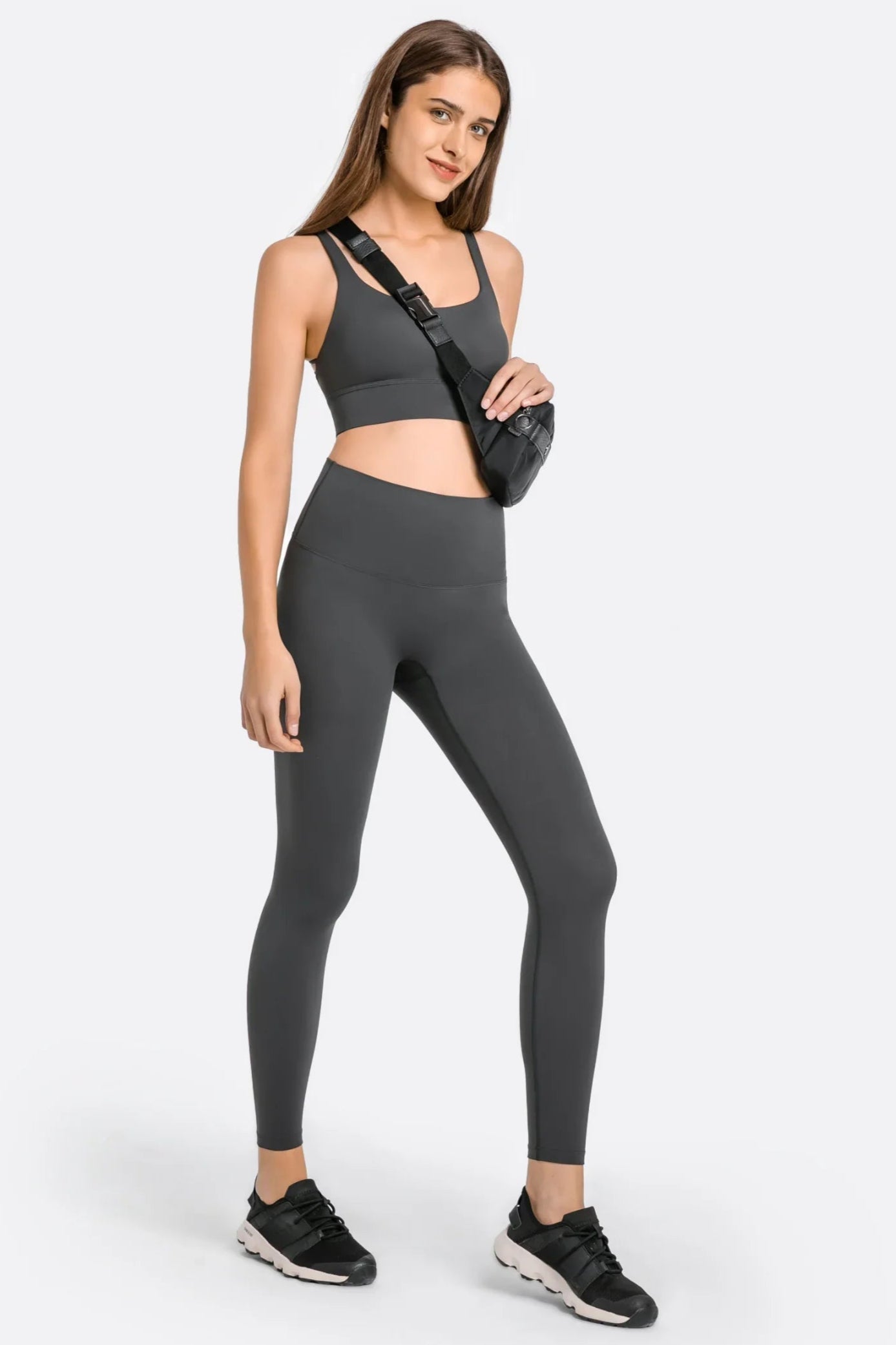 All Day Power Yoga Training Leggings-Dunkelgrau