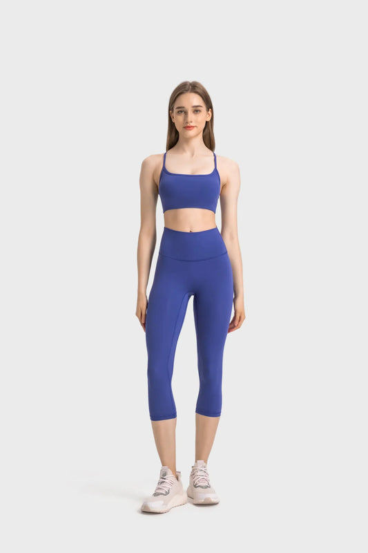 Leggings de fitness courts - Bleu foncé