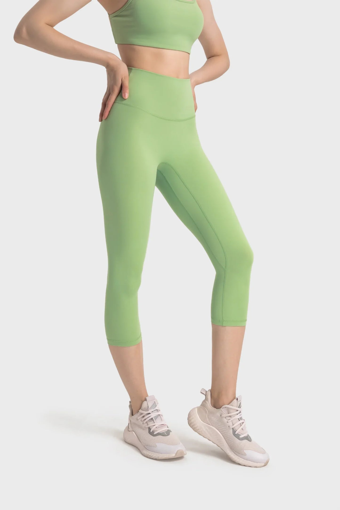 Leggings de fitness courts - Cyan clair