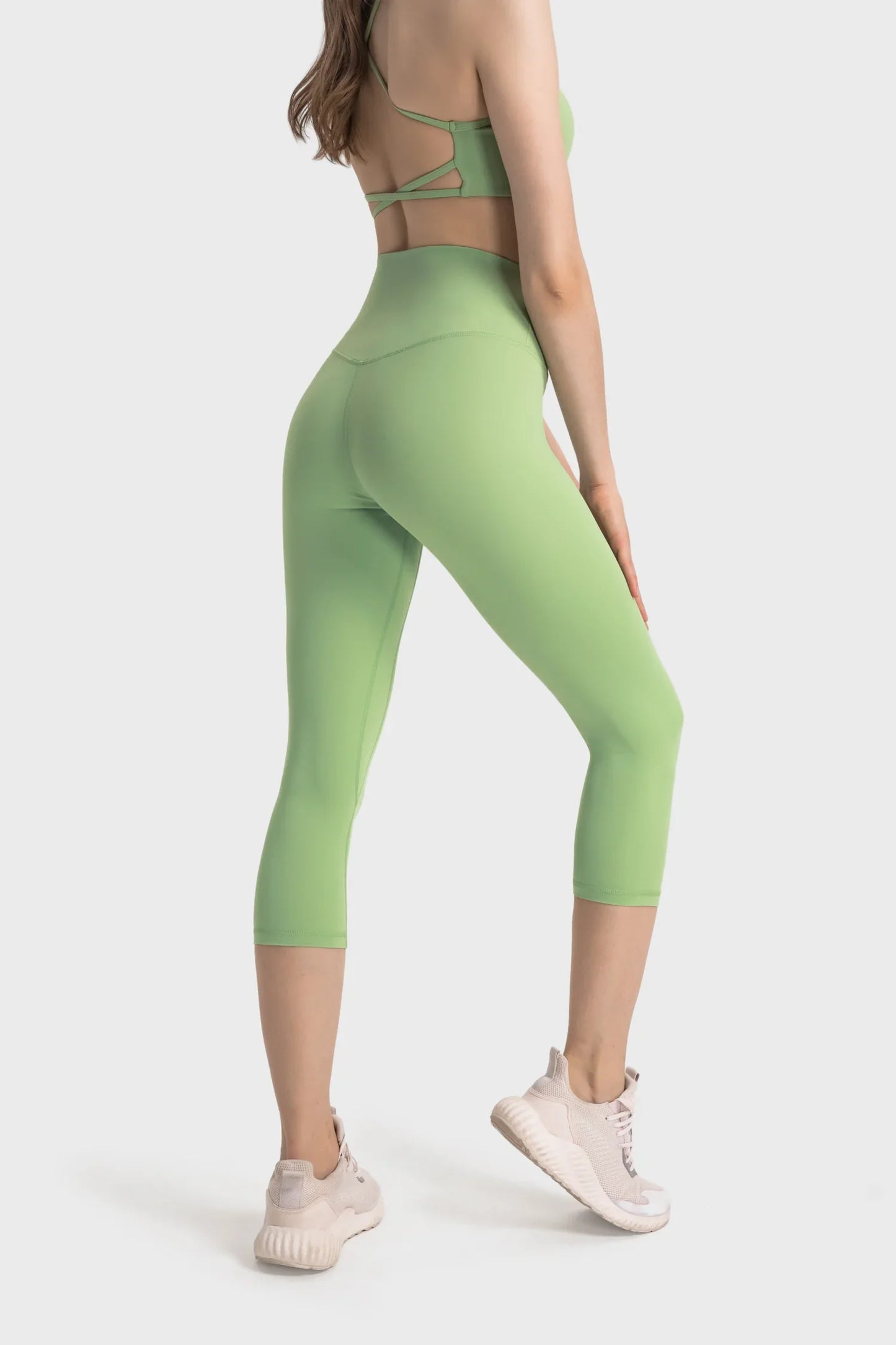 Leggings de fitness courts - Cyan clair