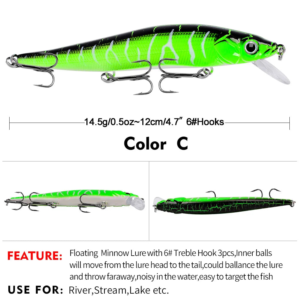 KINETIC 120 Floating Minnow 4-3/4" - 1/2oz