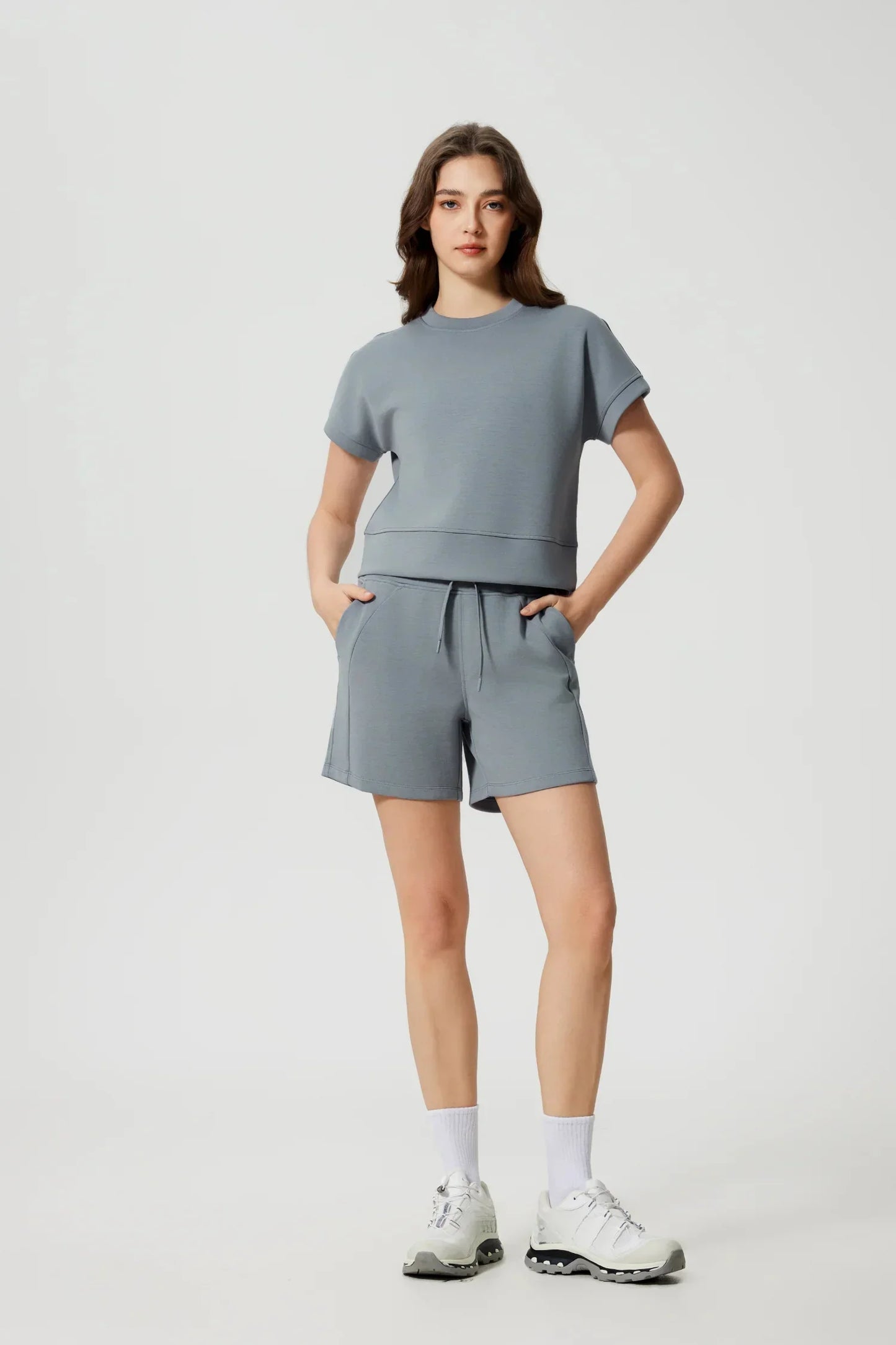 Short de yoga toute la journée - Gris
