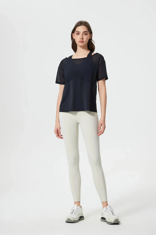 Sports All Day Kurzarm-Schwarz