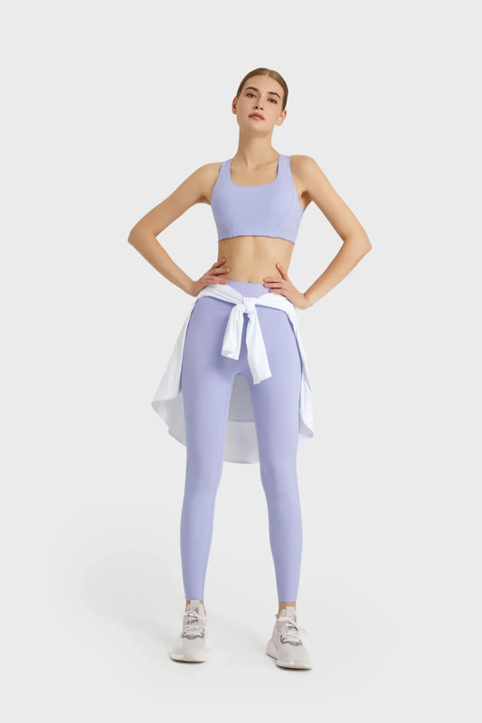 Leggings de sport pour entraînement de yoga toute la journée - Violet clair
