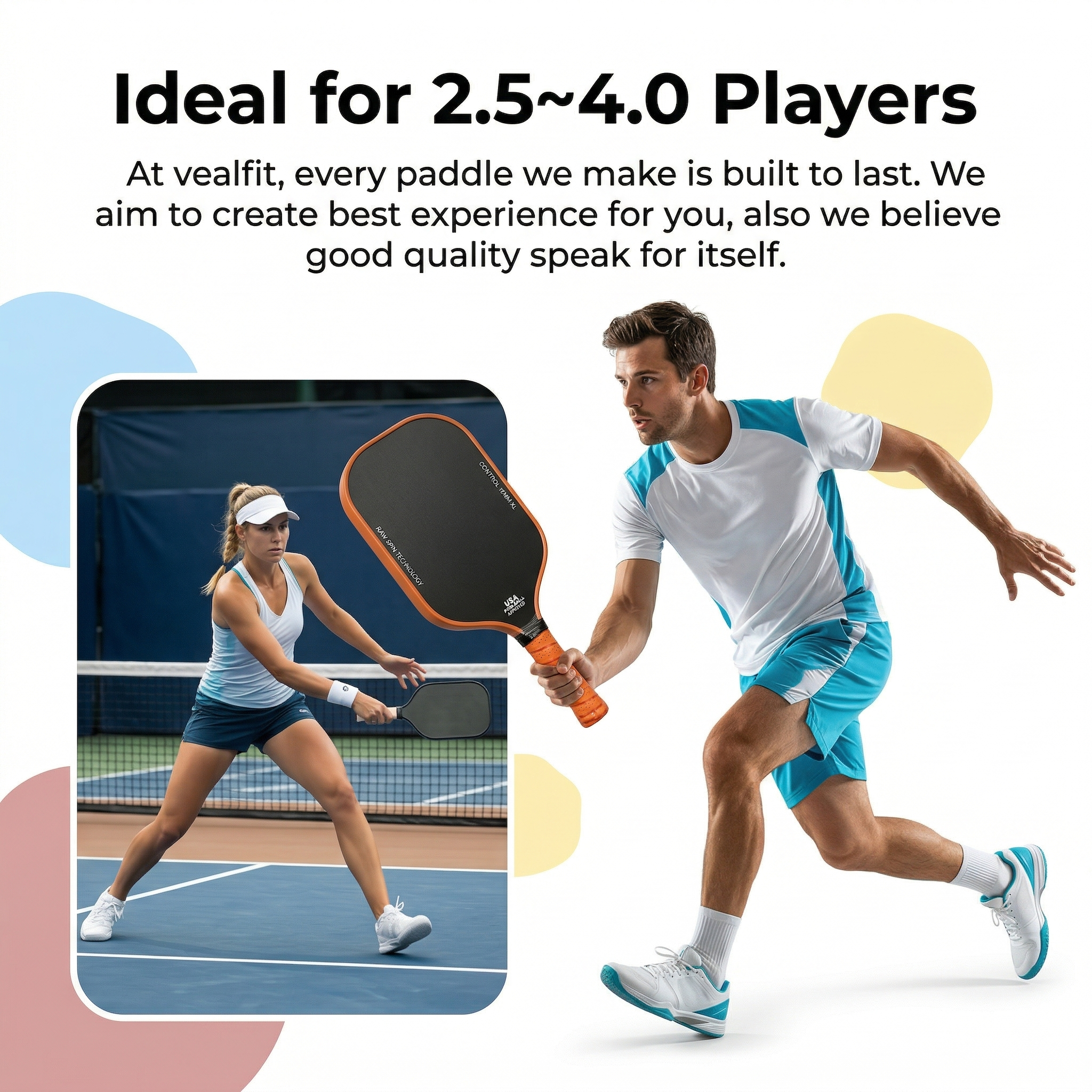 VELAFIT - REACTION PRO RIPTIDE PICKLEBALL PADDLE