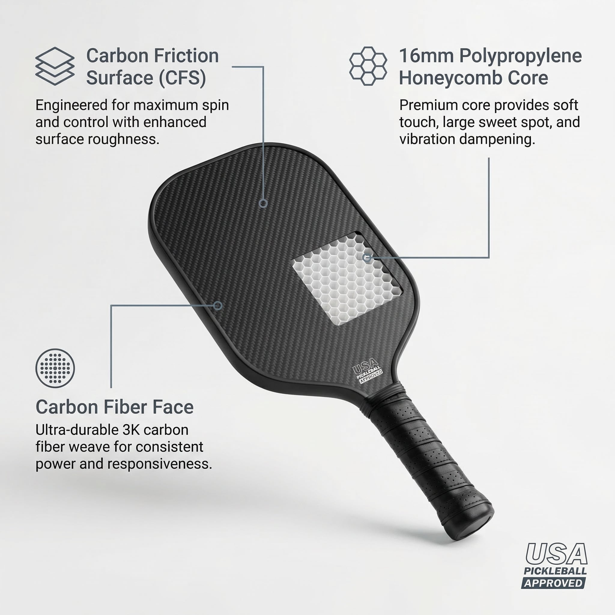 VELAFIT - BREEZELINE PICKLEBALL PADDLE