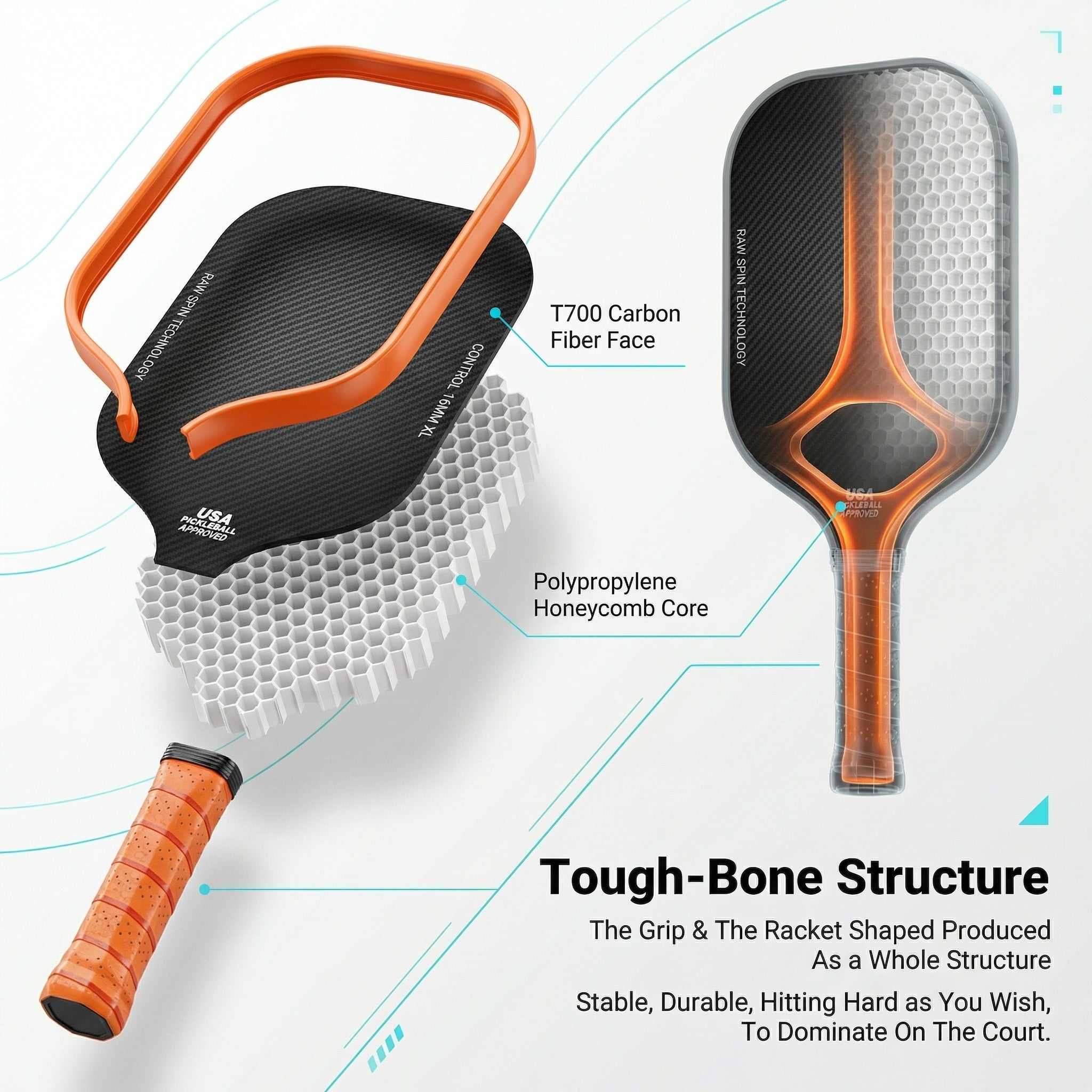 VELAFIT - REACTION PRO RIPTIDE PICKLEBALL PADDLE