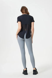 All Day Sports Longline Tee-Black