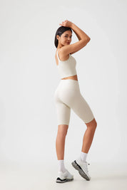 Short de fitness et de yoga pour le levage des hanches - Blanc d'œuf