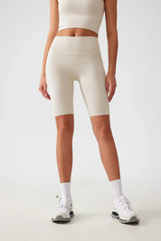 Short de fitness et de yoga pour le levage des hanches - Blanc d'œuf