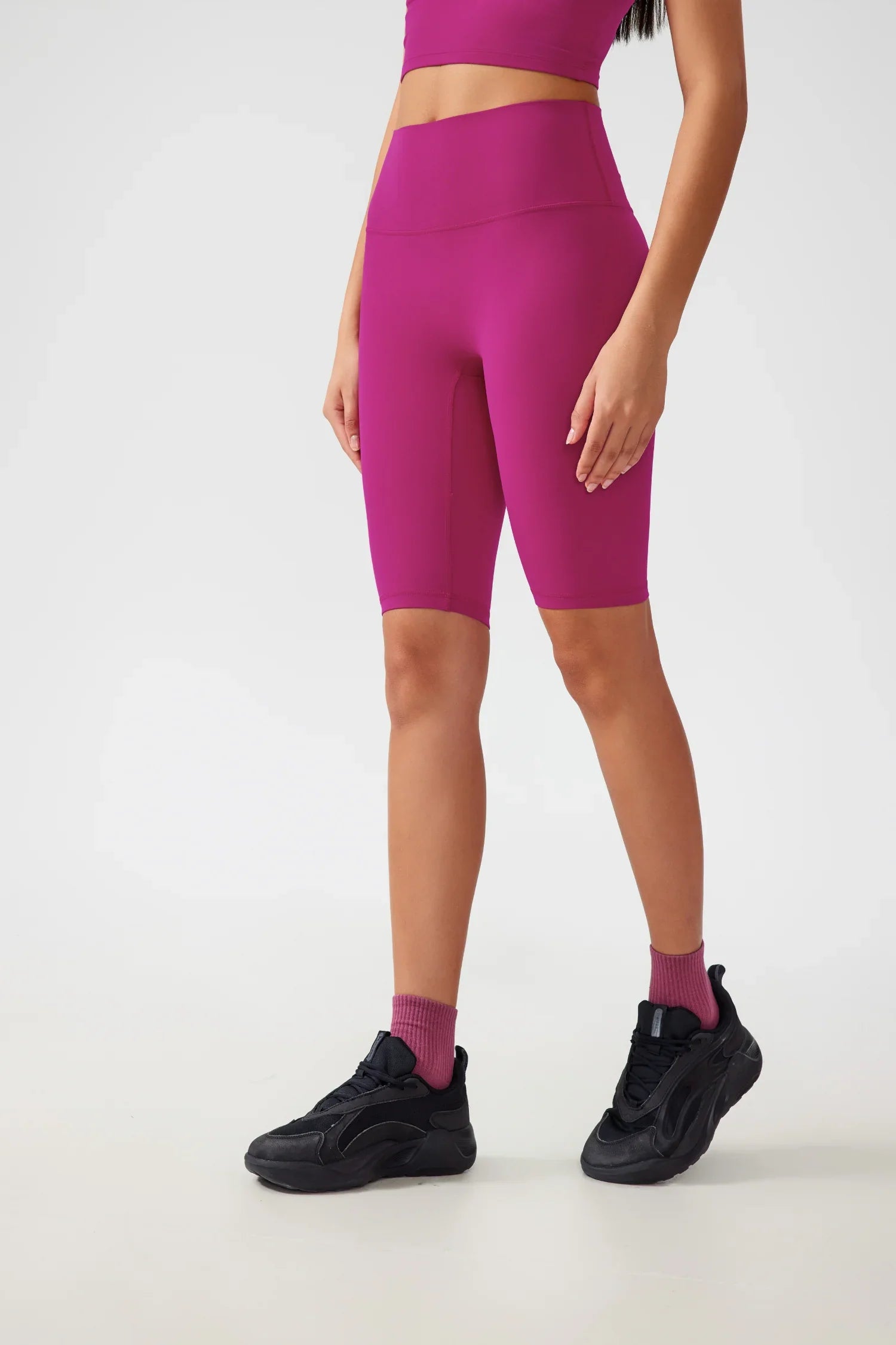 Short de fitness et de yoga pour le levage des hanches - Rose rouge