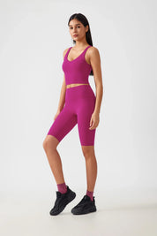 Short de fitness et de yoga pour le levage des hanches - Rose rouge