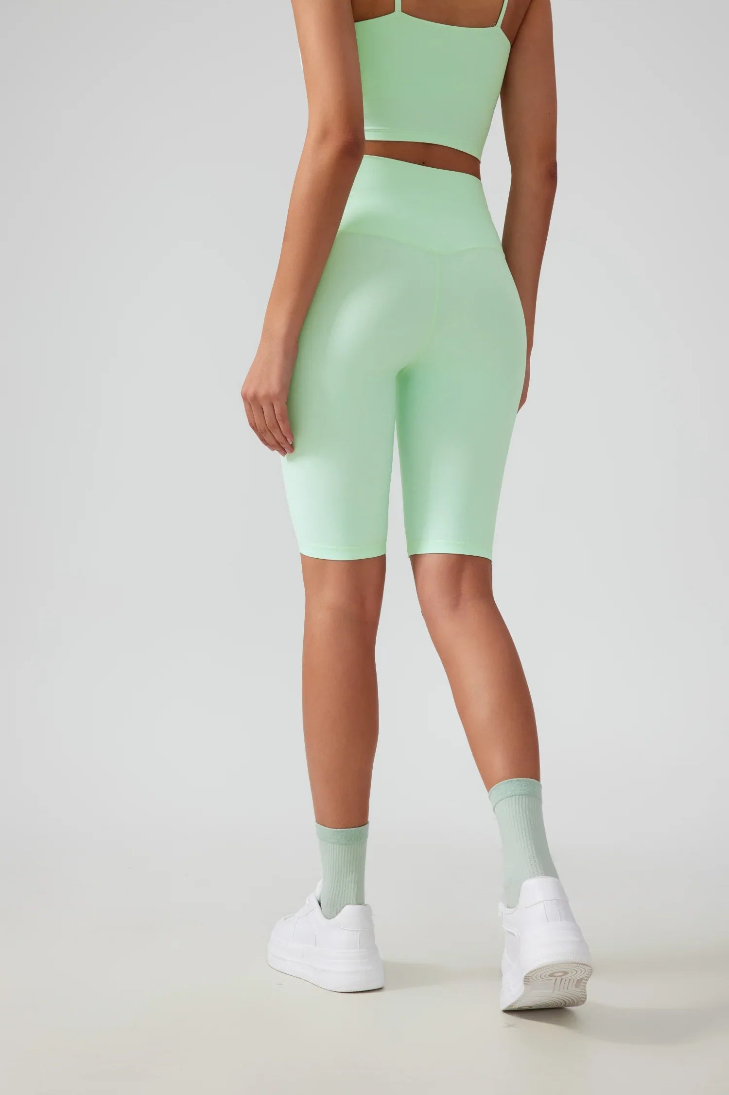 Short de yoga fitness pour le levage des hanches - Vert fluo