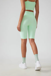 Short de yoga fitness pour le levage des hanches - Vert fluo