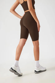 Short de yoga fitness pour le levage des hanches - Marron