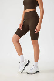 Short de yoga fitness pour le levage des hanches - Marron