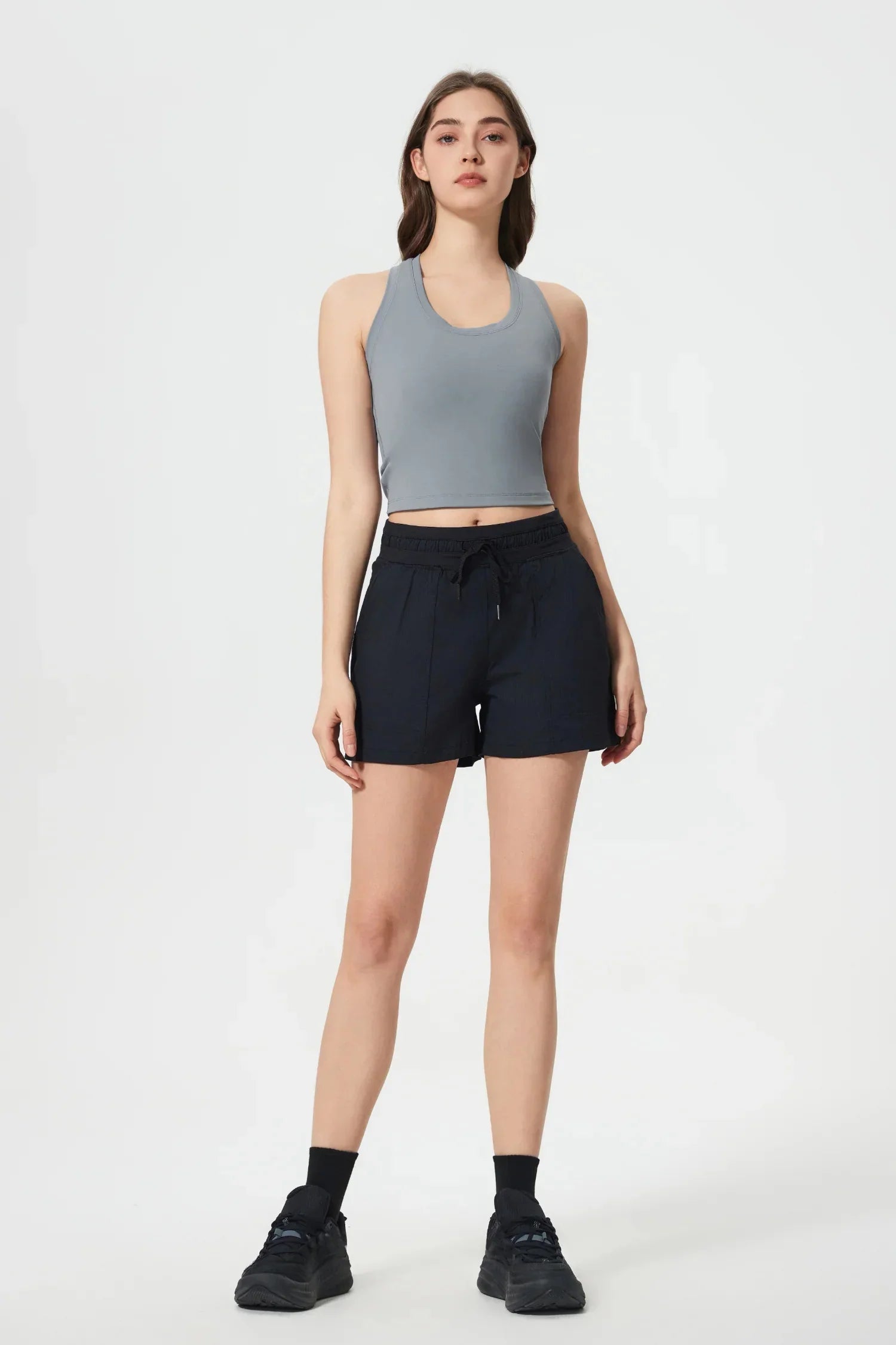 Power Medium Impact Bra Tank-Grau