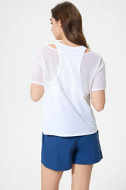 T-shirt de sport à manches courtes - Blanc