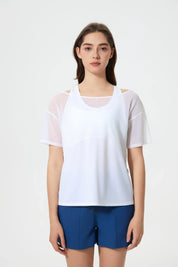 T-shirt de sport à manches courtes - Blanc