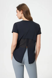 All Day Sports Longline Tee-Black