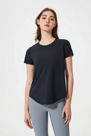 All Day Sports Longline Tee-Black