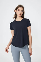 All Day Sports Longline Tee-Black