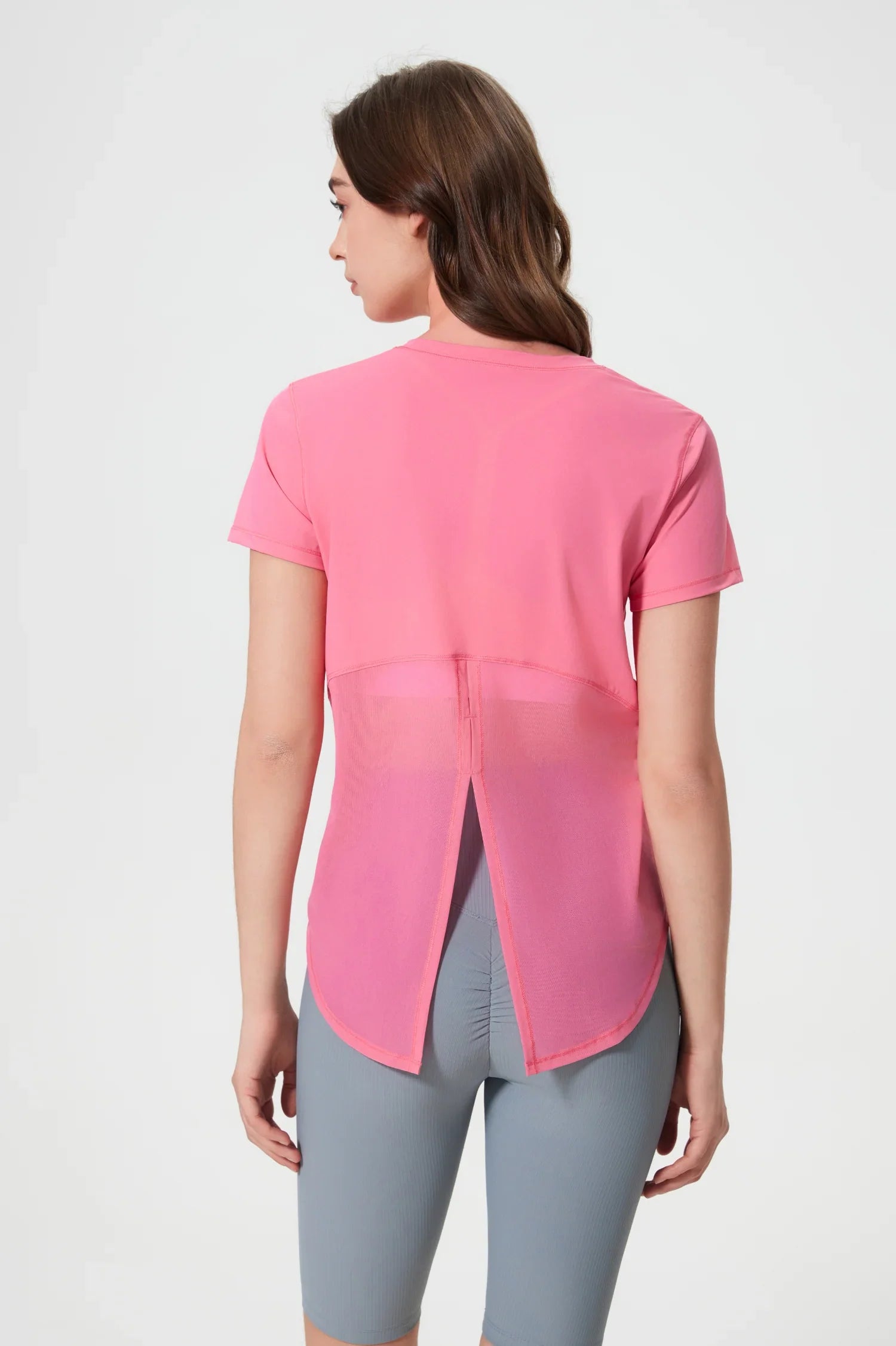 All Day Sports Longline Tee-Pink