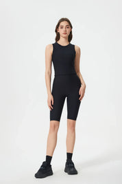 Short de fitness taille haute liftant les fesses - Noir