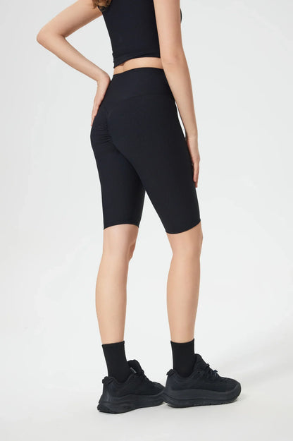 Short de fitness taille haute liftant les fesses - Noir