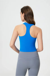 Power Medium Impact Bra Tank-Capri blue