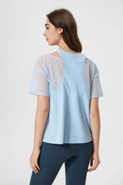 Sports All Day Kurzarm-Hellblau