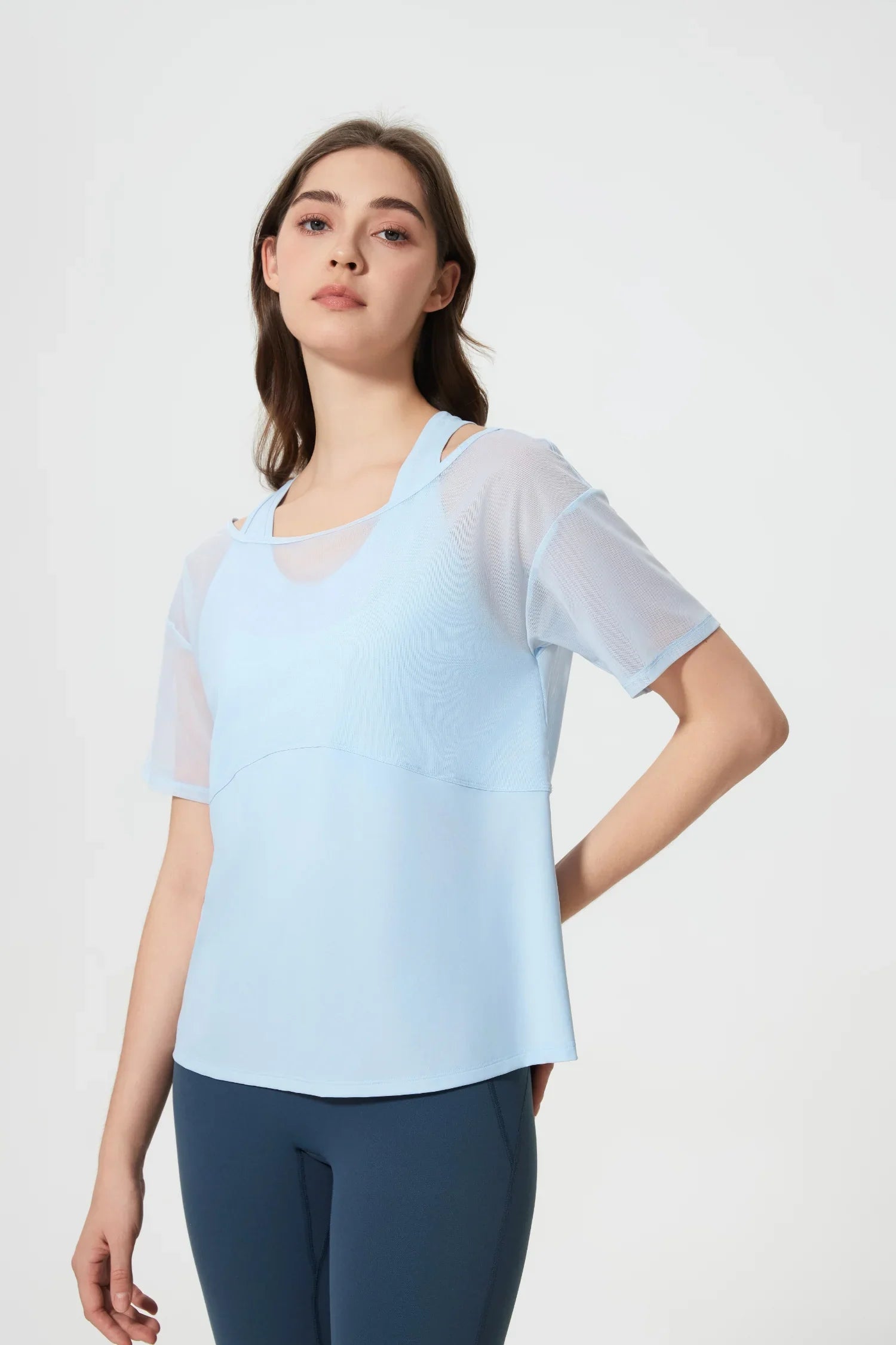 Sports All Day Kurzarm-Hellblau