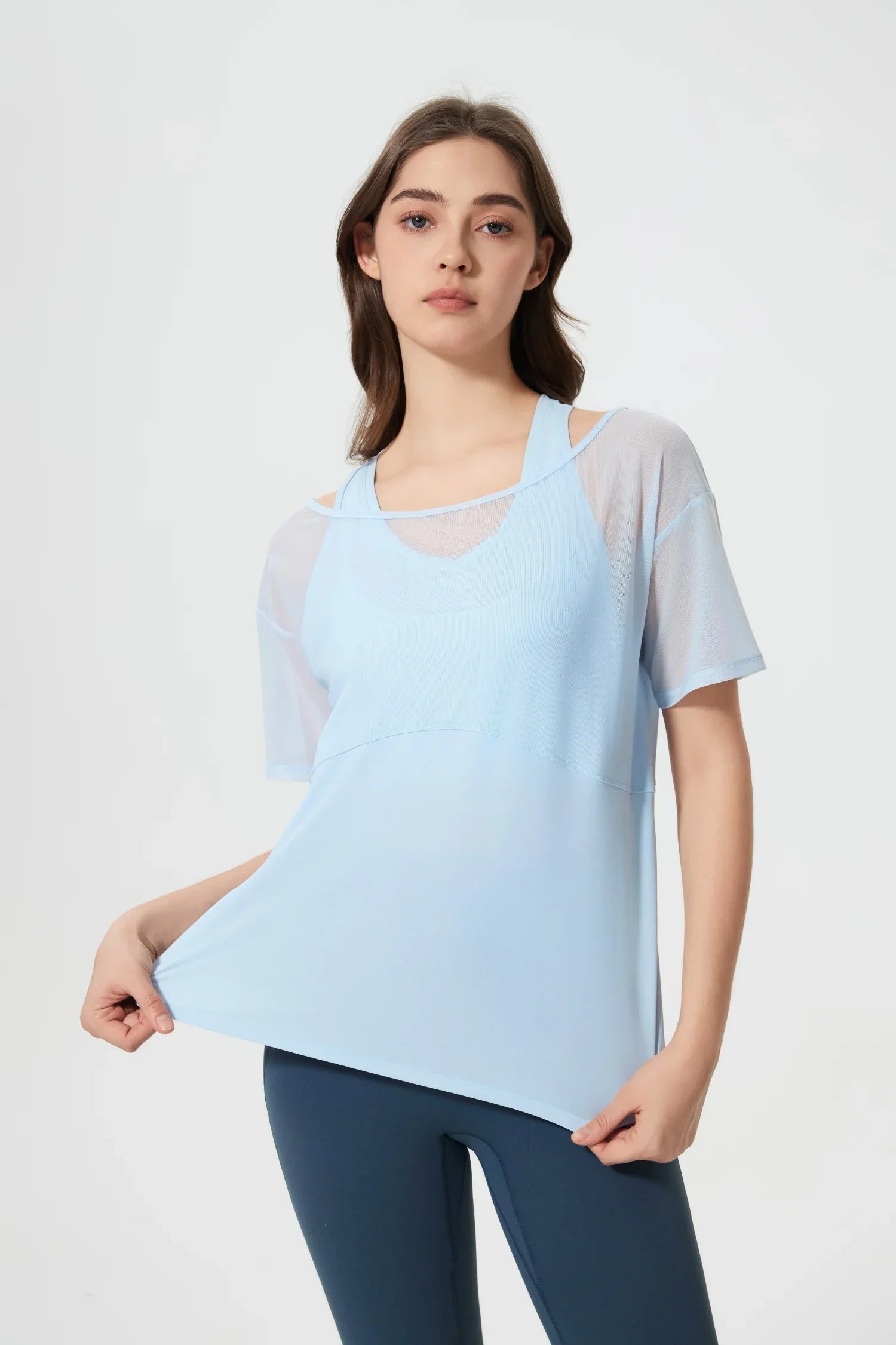 Sports All Day Kurzarm-Hellblau
