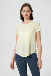T-shirt long All Day Sports - Jaune clair