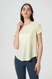 T-shirt long All Day Sports - Jaune clair
