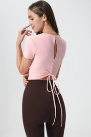 Athlete Seamless Workout Tee-Light pink