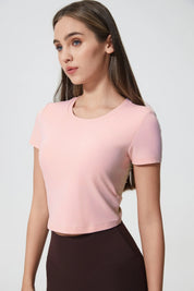 Athlete Seamless Workout Tee-Light pink